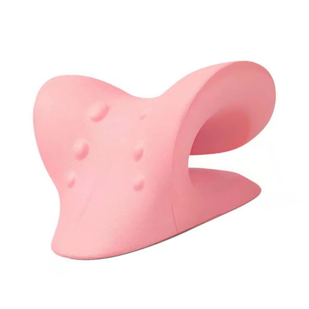 Pink Cervical Spine Massage Pillow, Memory Foam Neck & Shoulder Relaxer