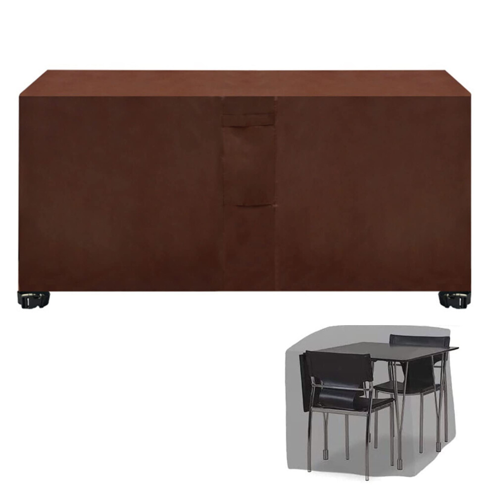 Heavy Duty Waterproof Patio Furniture Cover 315x160x74cm UV Protection Drawstring Brown For Sofas Chairs Loungers-image-OPC-PKMGMH5-NEW