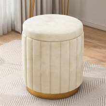 Storage Ottoman Modern Velvet Footstool With Removable Lid For Bedroom Living Room Makeup Room Organization