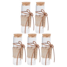 5Pièces Bouteille De Sucre En Verre Khaki, Style Original