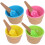 4Ensembles Coupes PP Pour Dessert Et Pudding Cuillères Colorées 9