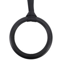 Black ABS Fitness Rings, Adjustable, 1483g, Gymnastics Sport