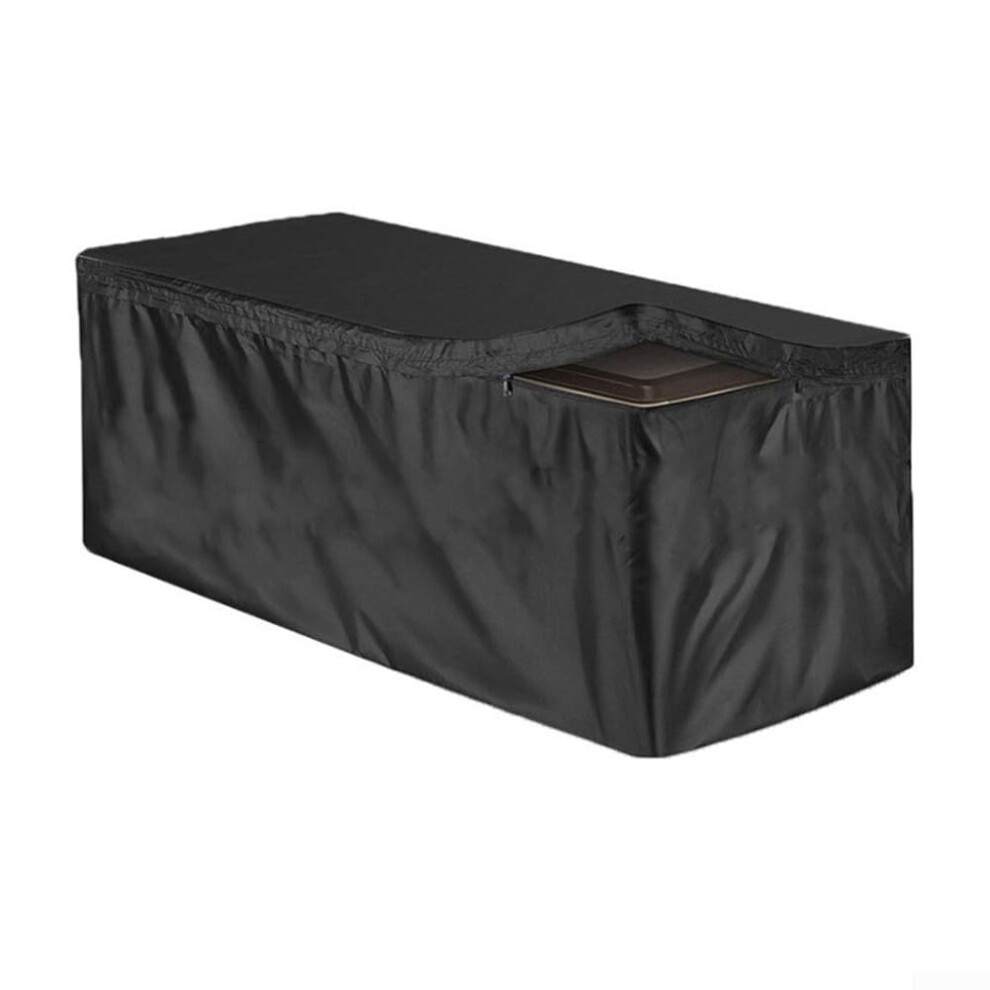 Garden Storage Box Cover 210D Oxford Fabric Waterproof Rectangle Black For Outdoor Furniture 158x76x71 Cm-image-OPC-PKMHKWC-NEW