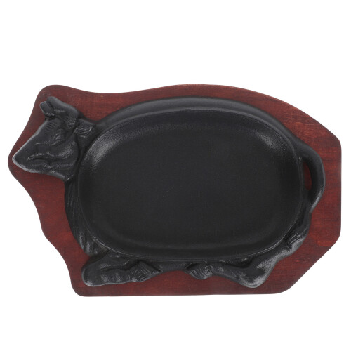 set piastra grigliata forma bue teppanyaki per