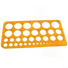 Round Ruler Set With 36 Circle Templates For Classroom Projects, Office Work, And Home Use