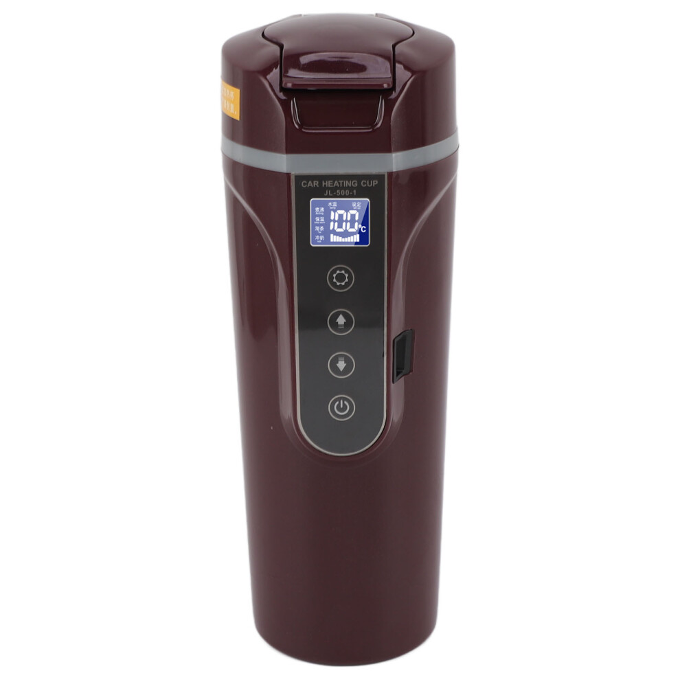 Quick Heat 500ml Car Electric Water Mug - Temp Display 12V/24V Purple-image-OPC-PKMJ2KQ-NEW