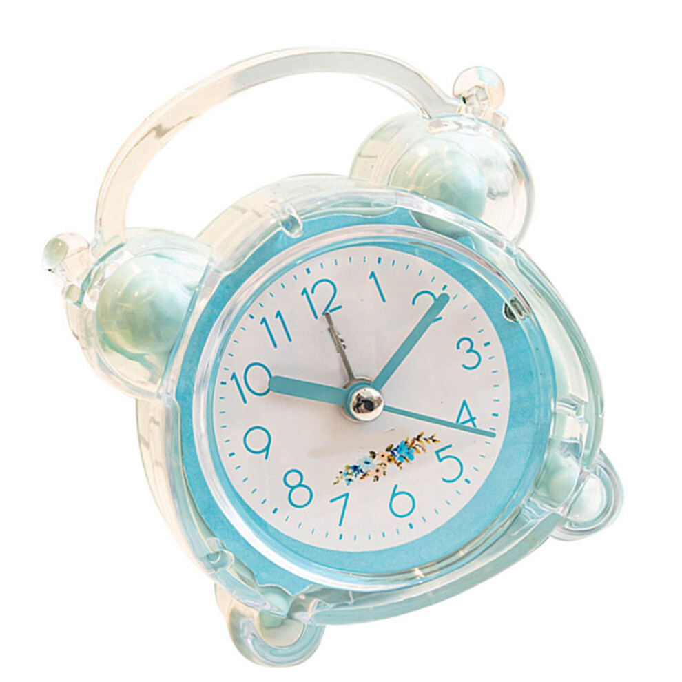 Kids Alarm Clock Blue, Cartoon Design, Easy Set, ABS Double Bell