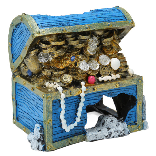 Aquarium-Schatztruhen-Ornament, Kunstharz, 1