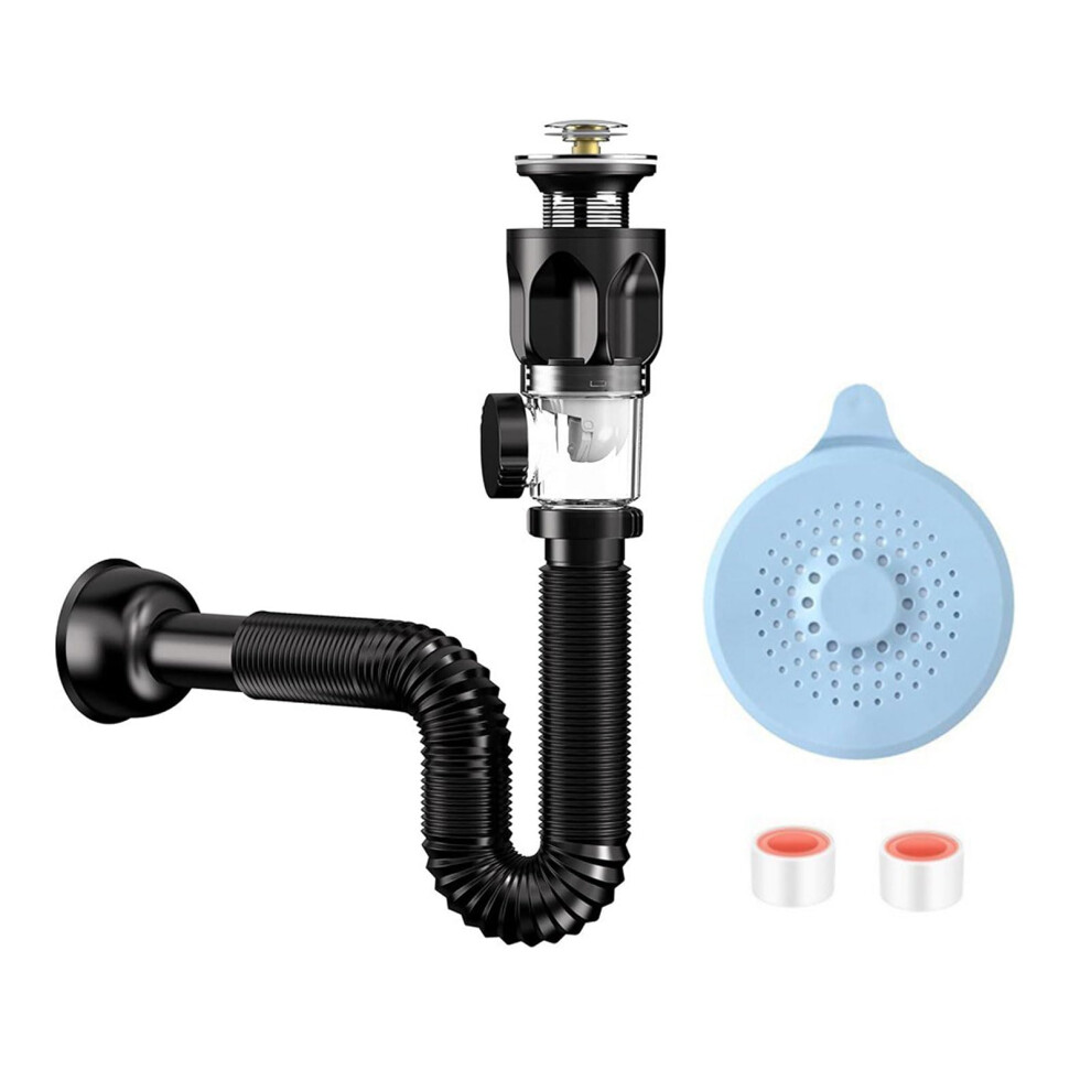 Kitchen Sink Drain Pipe Flexible Stretchable Drain Hose Set Of 2 For Anticlogging Washbasin Strainer 9016109966018
