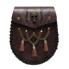 Medieval Waist Pack PU Leather Change Purse Portable Phone Holder Renaissance Costume Prop Fbg201cf