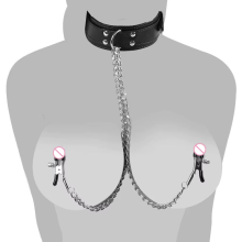 Adult Games Sexy Toys For Women Couples BDSM Bondage Fetish Collar Chain Collars Nipple Clamps Vagina Clitoris Sex Products