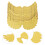 50St Compacte Gouden Cake Picks Van Papier Voor Feest 10