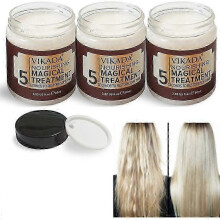 3pcs Nourishing Magical Treatment,Vikada Magical Hair Mask, 5 Seconds To Restore Soft Hair,Collagen Hair Mask,Professional Repair Hair Magical Treatme