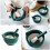 1Set Multi-Functional Green Ceramic Grinding Bowl Manual Spice Crusher 11