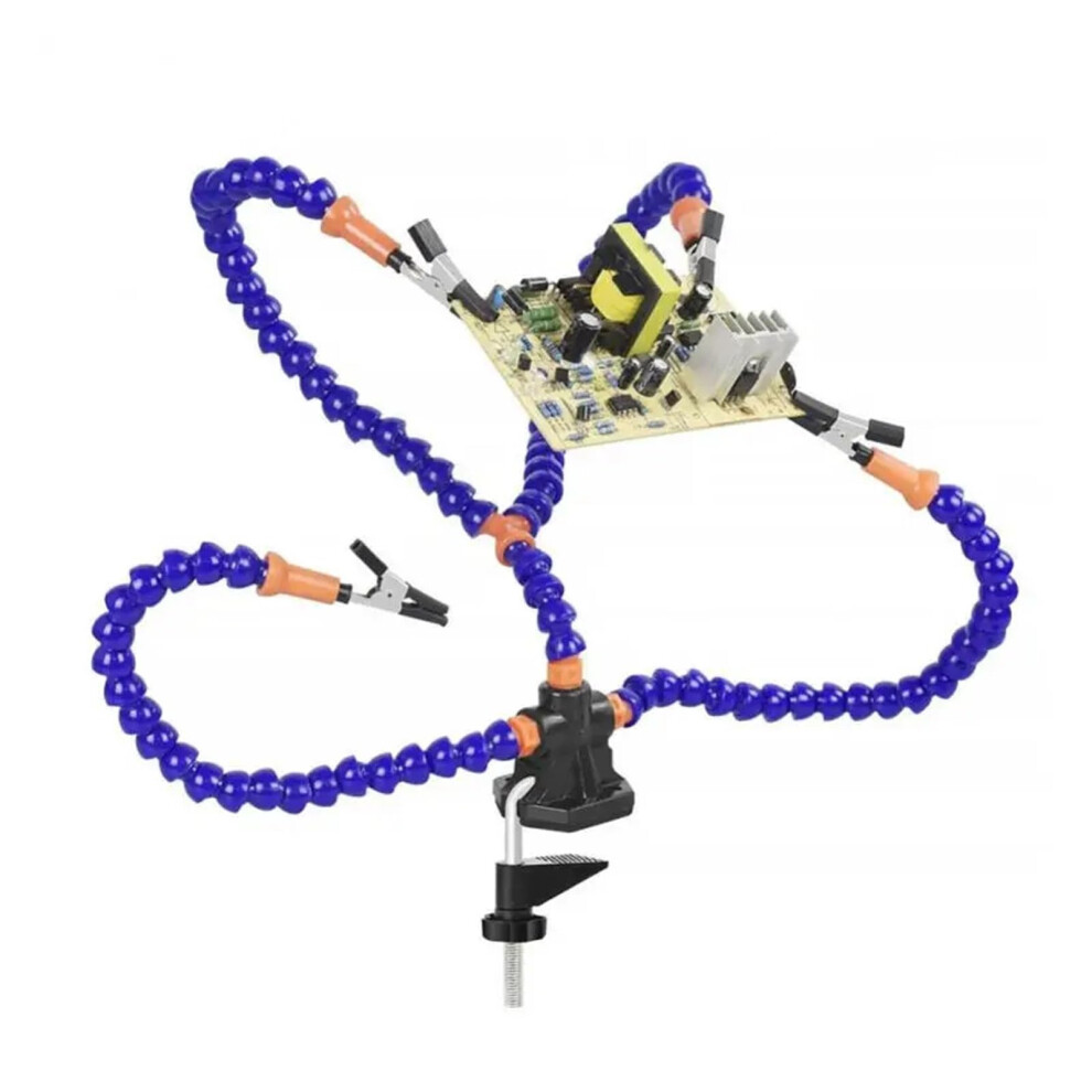 Table Clamp Soldering Helping Hands Third Hand Tool Soldering Station Model U/S/B 3X Illuminated Magnifier Blue 9084446001884