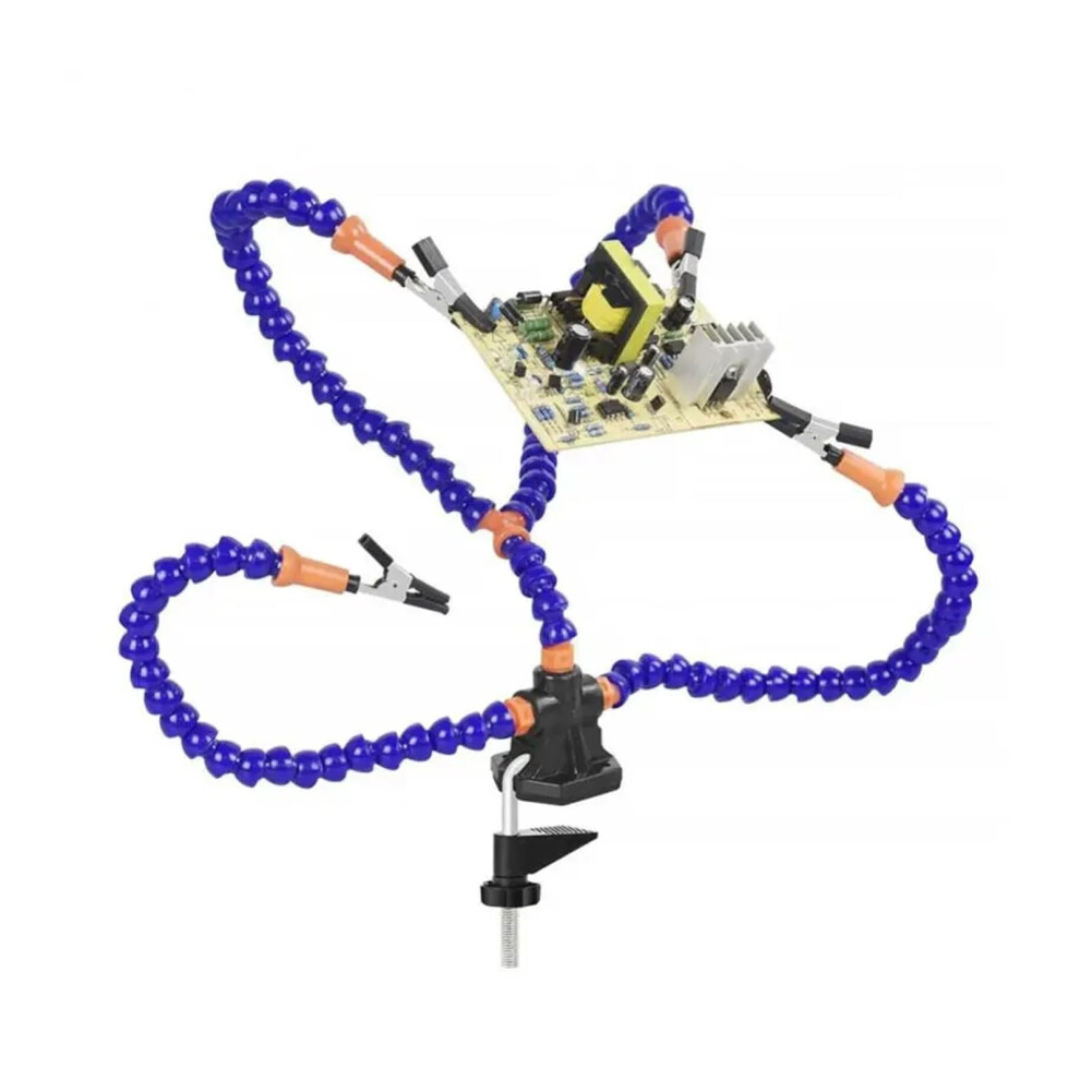 Table Clamp Soldering Helping Hands Usb 3X Illuminated Magnifier Soldering Station Blue Third Hand Tool 9084446001983
