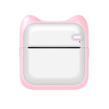 Portable Pocket-size Printer Bluetooth Wireless Thermal Printer Simple Operation For Photos Notes Text Memos Pink