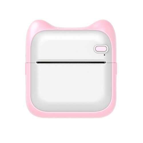 Portable Pocket-size Printer Bluetooth Wireless Thermal Printer Simple Operation For Photos Notes Text Memos Pink