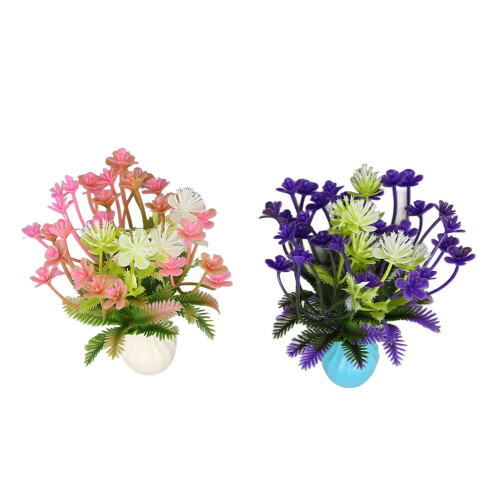 Aquarium Kunstblume Dekor Leuchtende Simulation 2