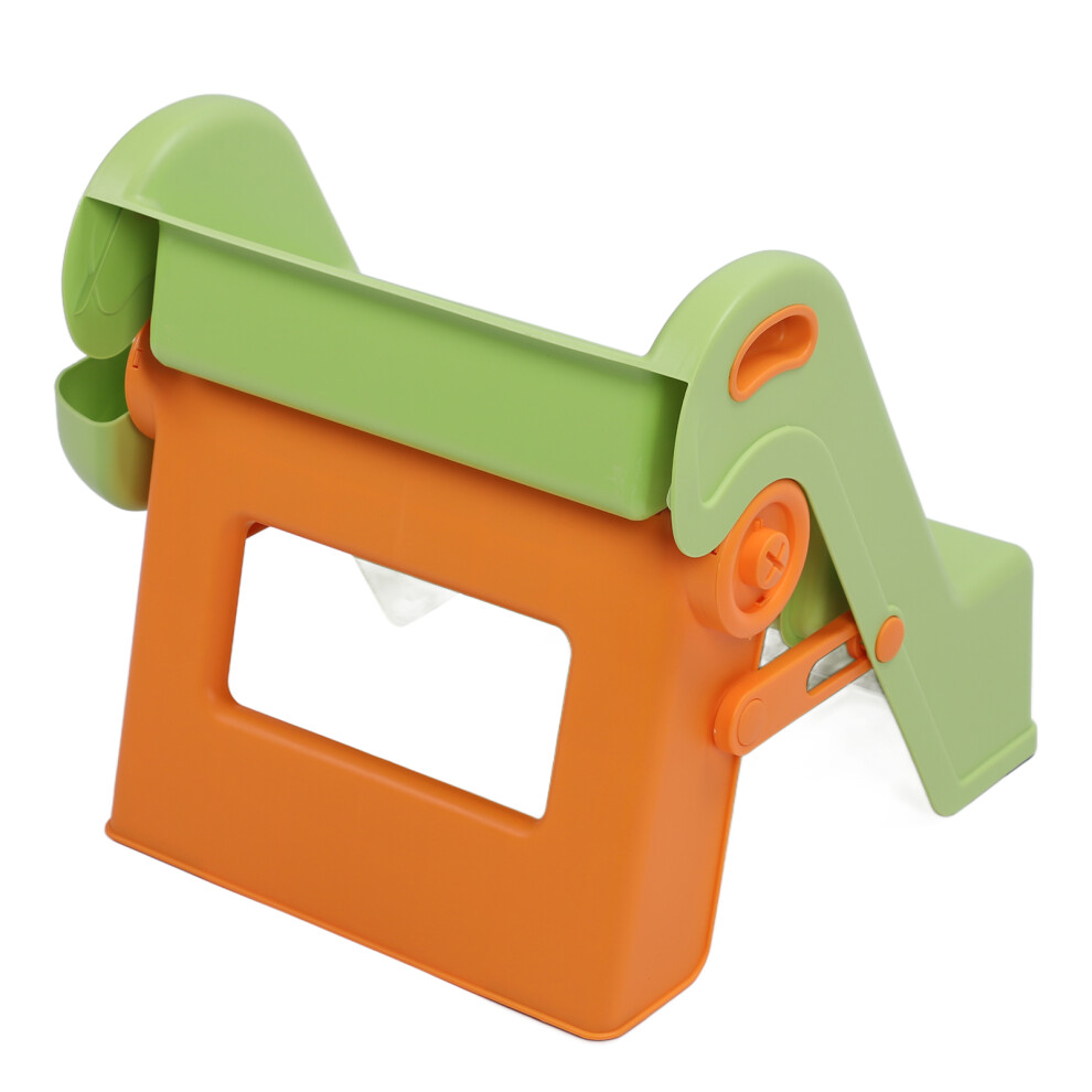 Kids 2-Step Folding Stool with Splashguard, Anti-Slip Green Potty Footstool