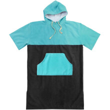 Diving Hooded Bathrobe Thickened Changing Robe Poncho Microfiber Towel Windproof Quick Dry Coat Color02 112x75cm