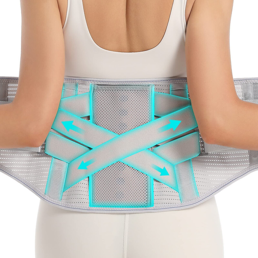 Grey Back Braces Lumbar Support Belt For Women And Men Back Brace For Sciatica Herniated Disc Lifting Xx