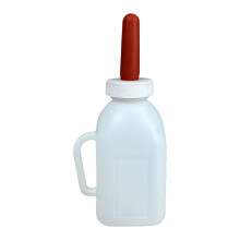 Calf Bottle For Calves, Goats And Lambs With Soft Teat, 1 Litre Long Mouth Non-Slip Feeding Bottle