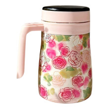 Tea Pot With Temperature Display, Intelligent Temperature Beverage Dispenser, Pink Thermal Carafe For Tea And Coffee