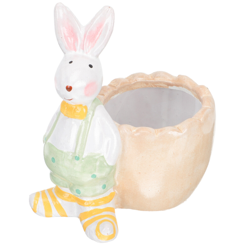 Doniczka W KształCie KróLika Z żYwicy Sukulenty-image