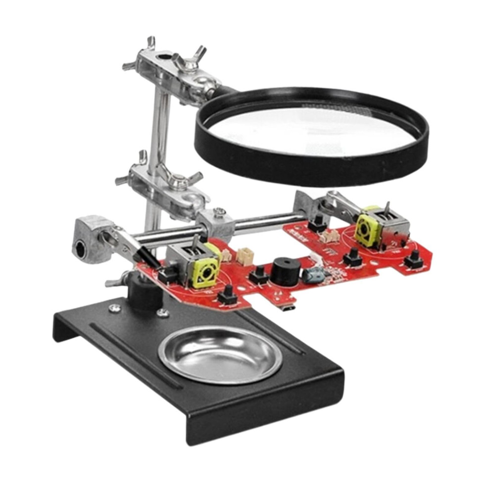 Soldering Station Third Hand Solder Holder With Magnifying Glass For Small Electronics Projects Hobby 9084446002799