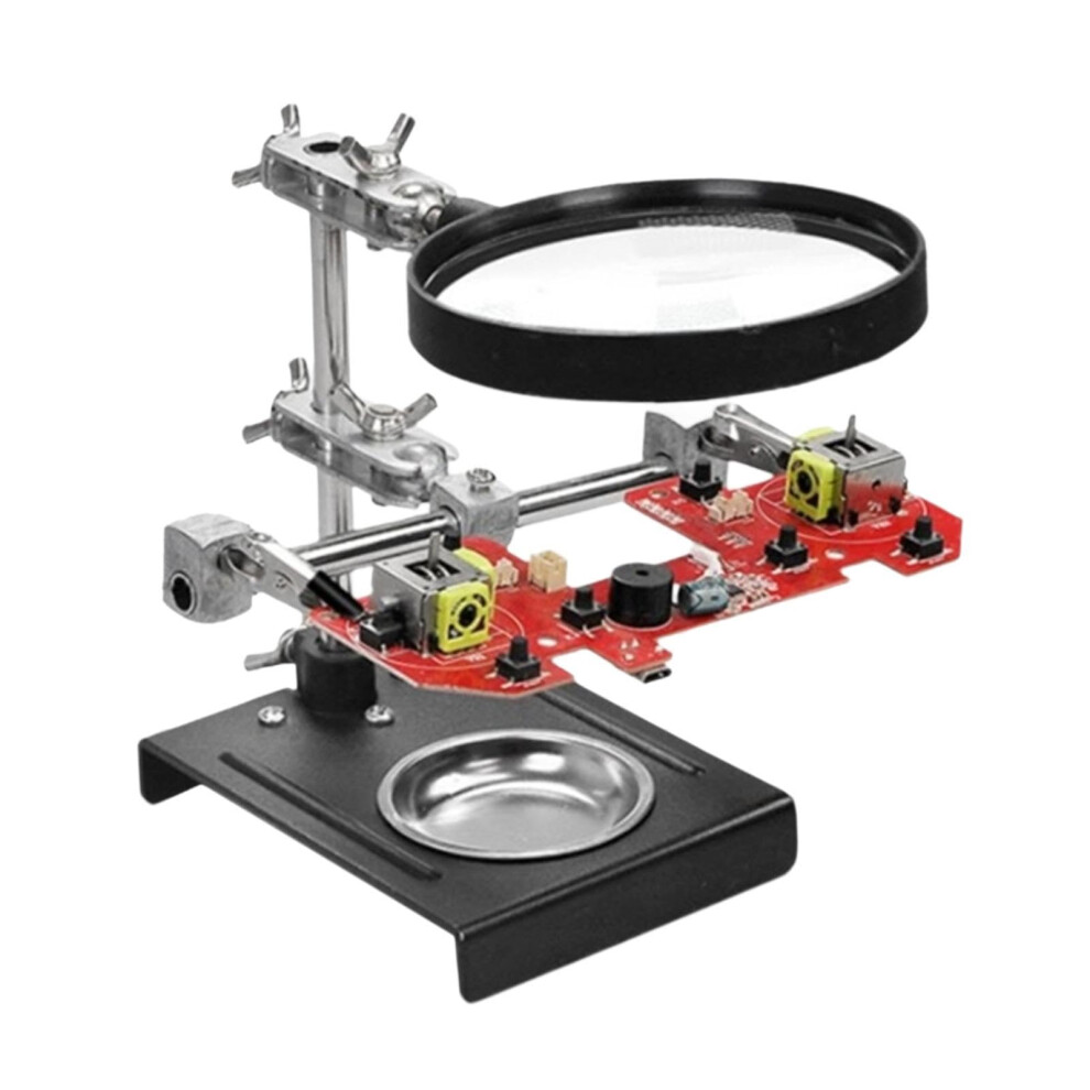 Soldering Station Third-Hand Flexible Rack With 5X Magnifying Glass For Micro Objects Electronics Maintenance Crafting 9354506818418