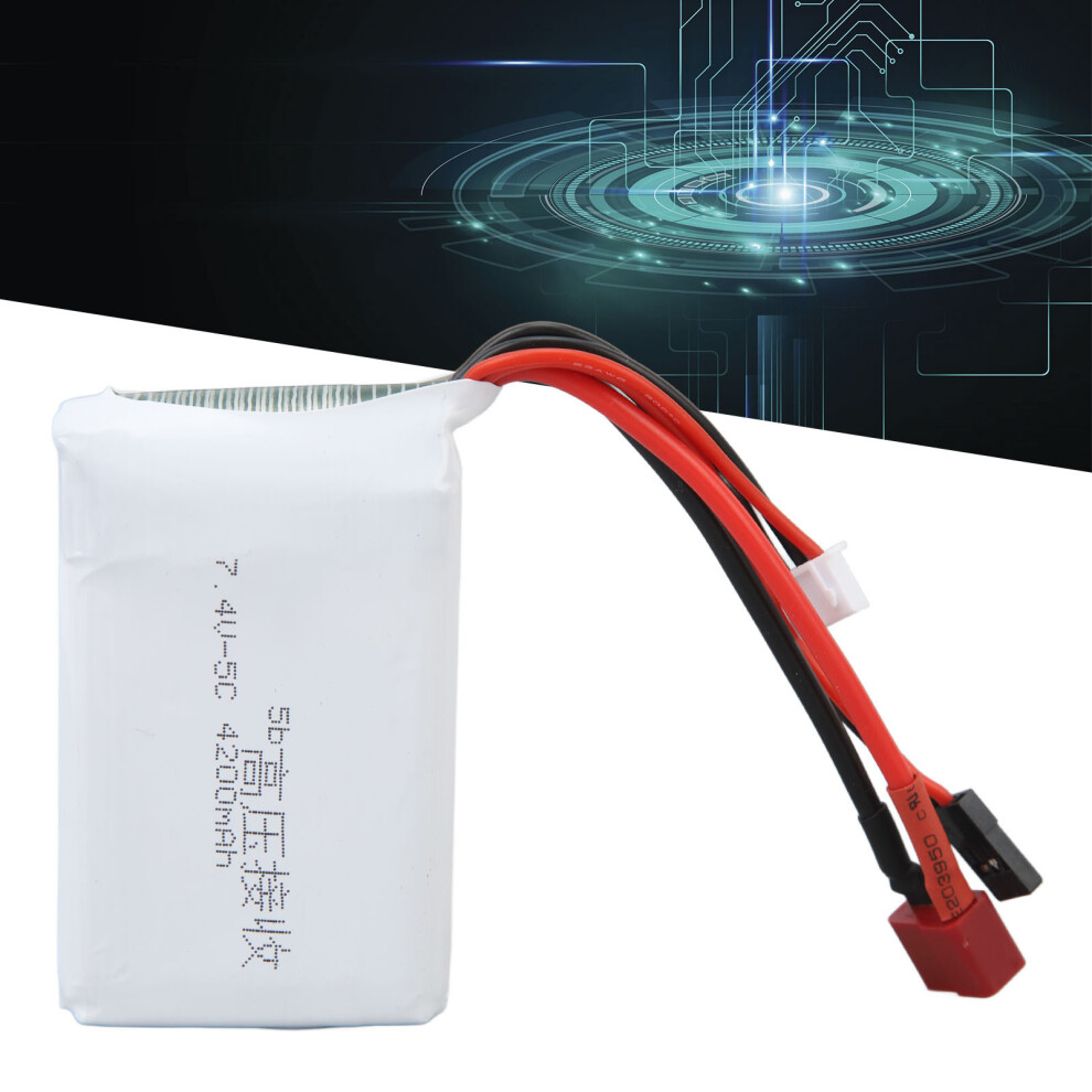 7.4V 4200Mah Lithium Polymer Rc Battery With Overcharge Protection 7661351102985