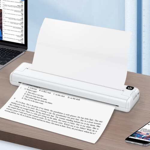 Portable Printers Wireless A4 Thermal Printer Inkless Pocket Photo And Document Printer For Home 2