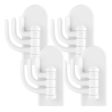 4 pezzi ganci in per porta, armadio, cucina, vestiti (bianco)