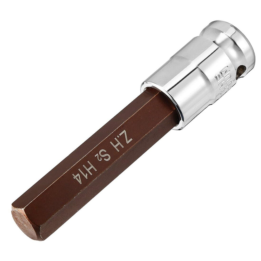 1/2" Drive X H14 (14Mm) Allen Key Socket Premium S2 Steel Hex Bit 100Mm For Torque Wrench Ratchet Wrench Slide Bar 9084446003291