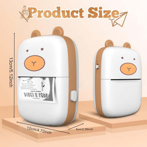 Mini Pocket Printer Bluetooth Inkless Thermal Photo Printer Android iOS Compatible Pocket Size Mini Sticker Printer 1