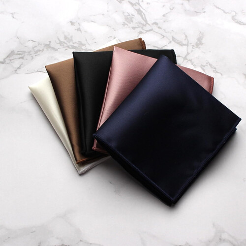 Handkerchief For Man Solid Color Pocket Square For Men Wedding Decor Accessory Square 2