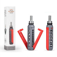 14-in-1 Ratchet Screwdriver Set With 3-Way Ratchet, 180 Rotation, Vanadium Alloy Steel Tool, Red/Green, 6.5/7.68