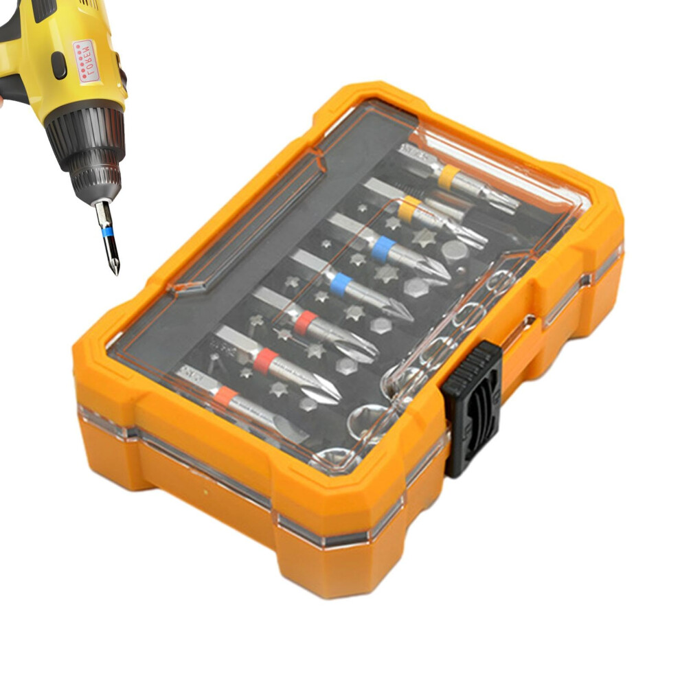 Drill Screwdriver Bit Set, 50-Piece Cordless Drill And Impact Driver Bits, Quick Change Converter, Storage Box For E 9393856837250