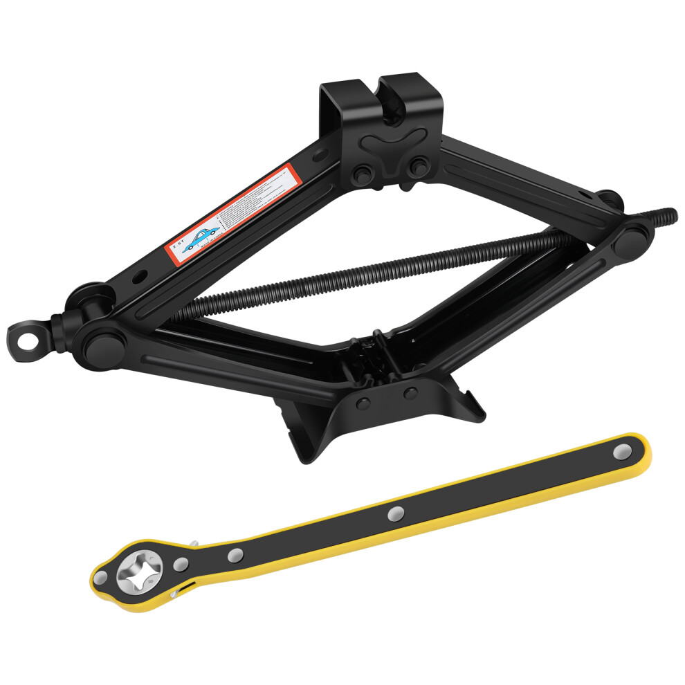 2.5 Ton (5511 Lbs) Scissor Jack Kit - Quick Lift For Tire Changes, Universal Car Emergency Kit, Compatible With Autos, Suvs, And Mpvs 6901489047934