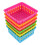 24Pcs Assorted Color Plastic Baskets Compact Storage Containers 4