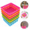 24Pcs Assorted Color Plastic Baskets Compact Storage Containers 3