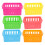 24Pcs Assorted Color Plastic Baskets Compact Storage Containers 1