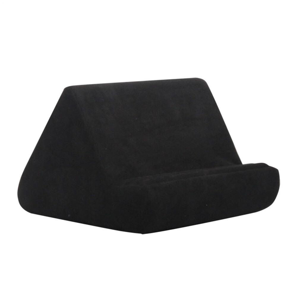 Multi-Angle Soft Pillow Tablet Holder For 4-13In Tablets Built-In Pocket Ergonomic Lap Stand For Sofa Bed Desk Use Black 9354506820091