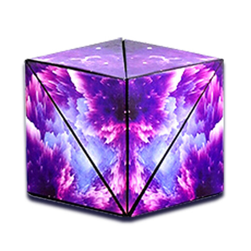 Shape Shifting Box 3D Cube - Purple Plastic Puzzle 1