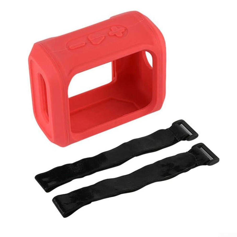 Premium Silicone Speaker Case For Jbl Go3 With Secure Bicycle Attachment And Bike Mount Red 9393856839070