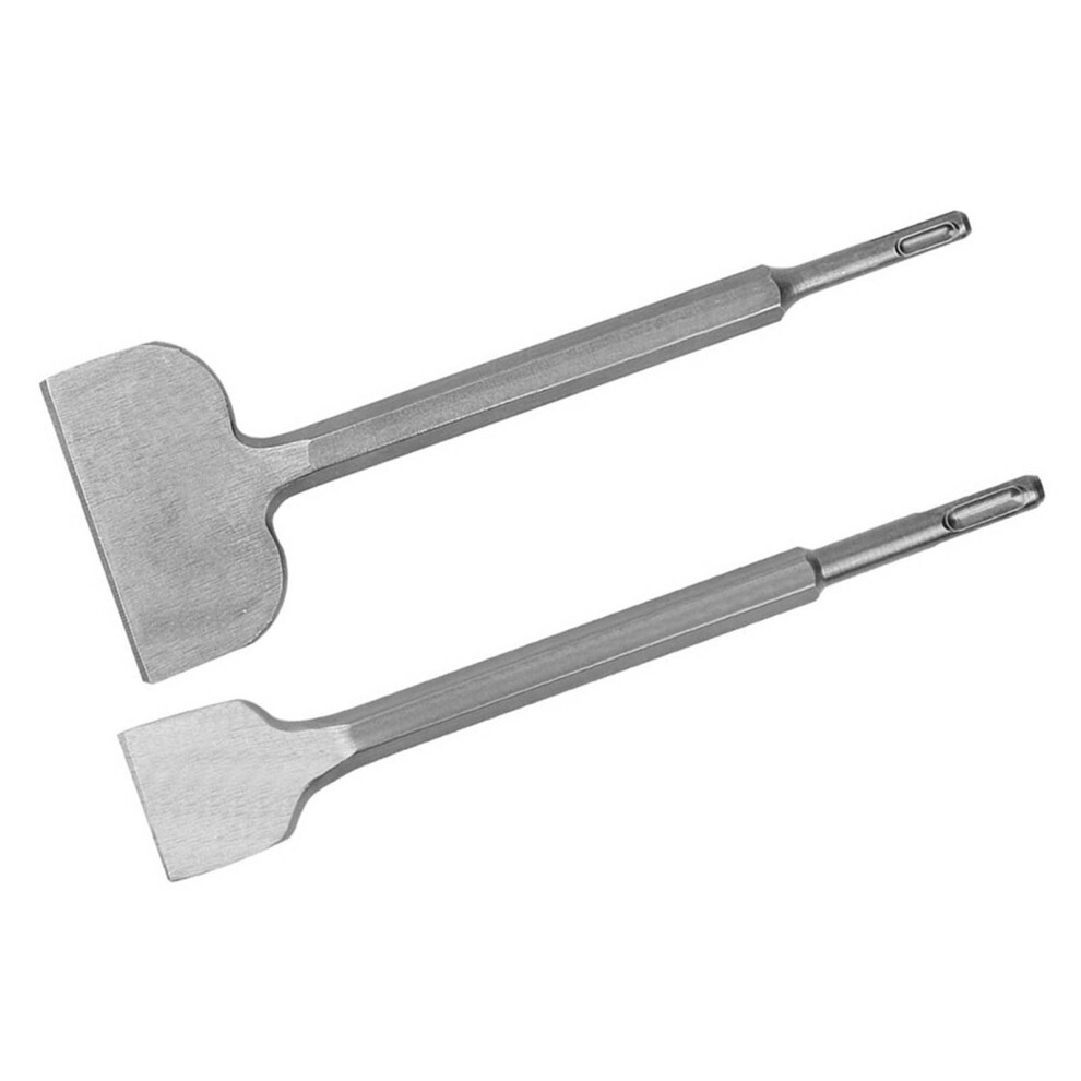 Electric Tile & Concrete Floor Scraper Chisel - Chrome Steel, Round Shank 8311351110327