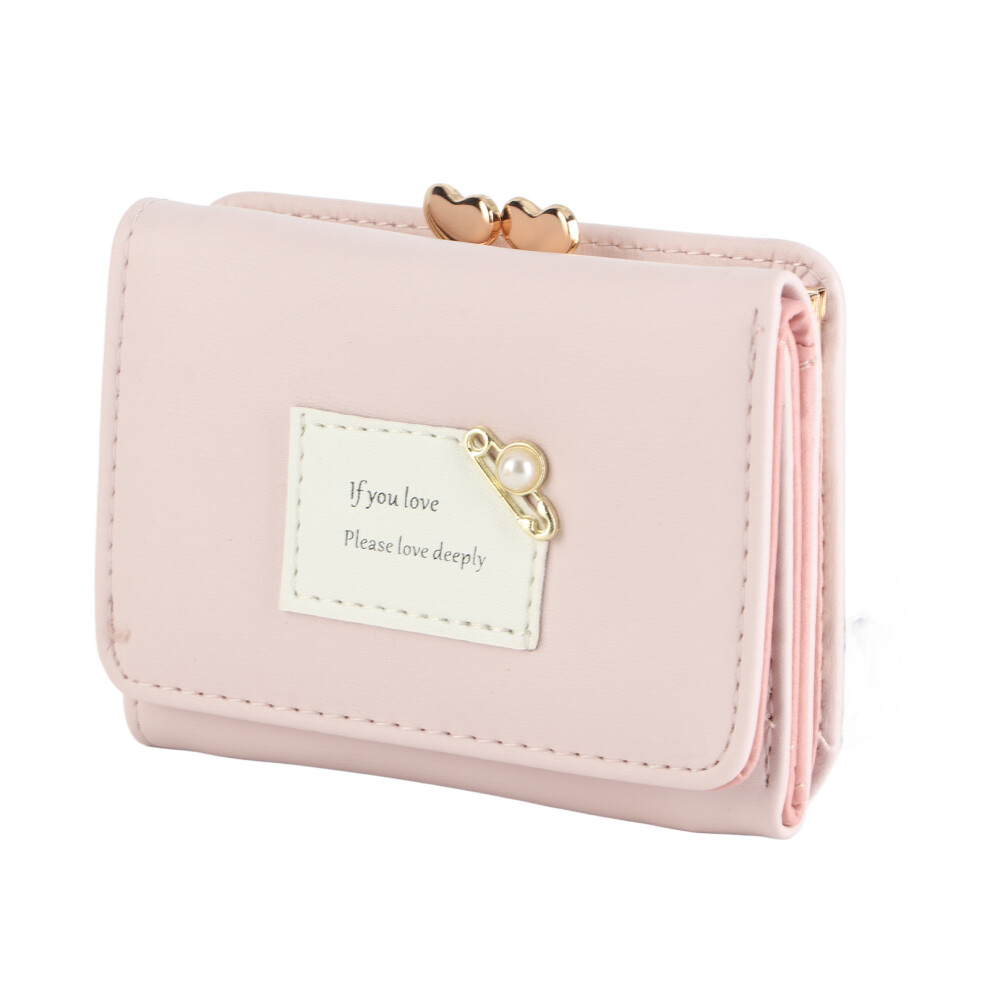 Light Pink Multifunctional Small Wallet for Women, 110g, Portable-image-OPC-PKMMW95-NEW
