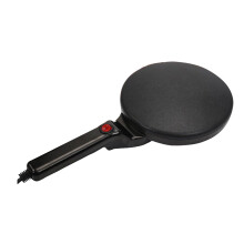 Non Stick Electric Crepe Maker 20cm Plate Black Gold Panel Handheld Crepe Pan With Nonstick Coating Thermostatic Control