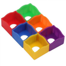 Pool Chalk Holder 6-Piece Set, Plastic Billiard Chalk Storage Box, Portable Cue Chalk Case and Chalk Pouch